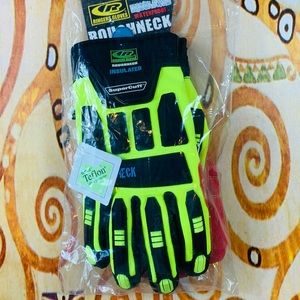 RingersRoughneck Supercuff Tefloc GlovesXL GrnBlck Leather Waterproof Protection